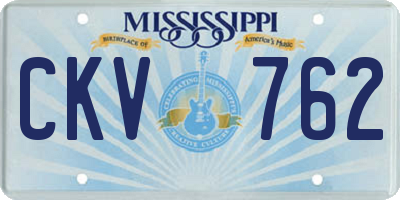 MS license plate CKV762