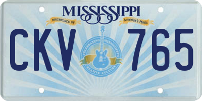 MS license plate CKV765