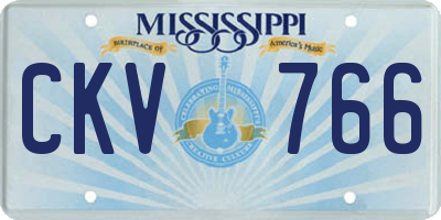 MS license plate CKV766