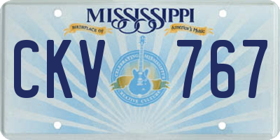MS license plate CKV767