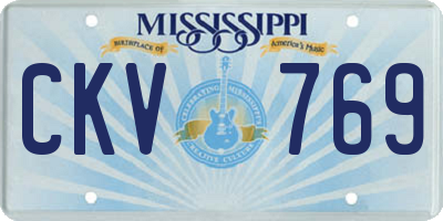 MS license plate CKV769