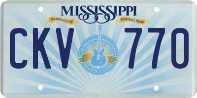 MS license plate CKV770