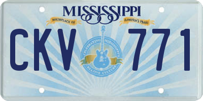 MS license plate CKV771