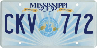 MS license plate CKV772