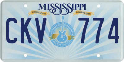 MS license plate CKV774
