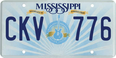 MS license plate CKV776