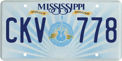 MS license plate CKV778