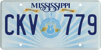MS license plate CKV779