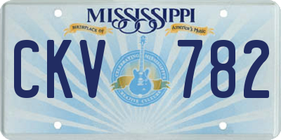 MS license plate CKV782