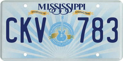 MS license plate CKV783
