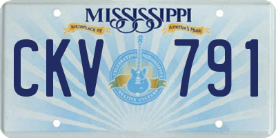 MS license plate CKV791