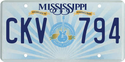 MS license plate CKV794
