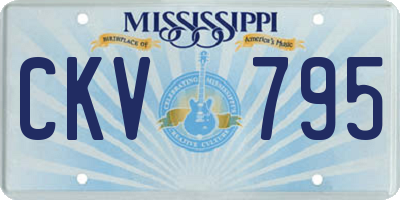MS license plate CKV795