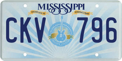 MS license plate CKV796
