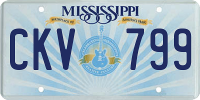 MS license plate CKV799