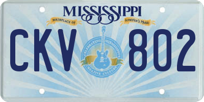 MS license plate CKV802