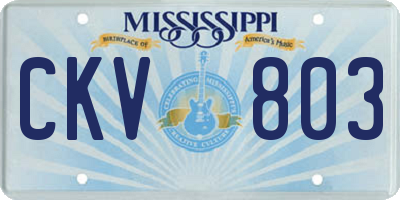 MS license plate CKV803