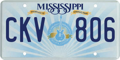 MS license plate CKV806