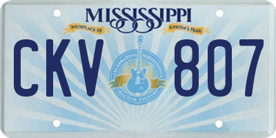 MS license plate CKV807