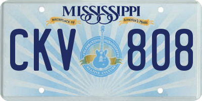 MS license plate CKV808