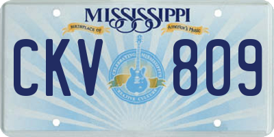 MS license plate CKV809