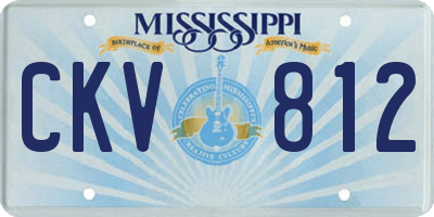 MS license plate CKV812