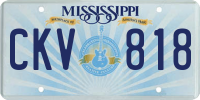 MS license plate CKV818