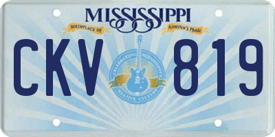 MS license plate CKV819