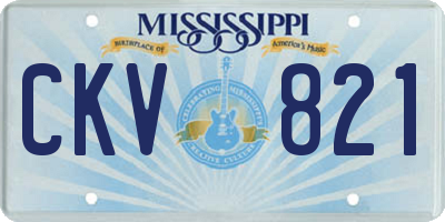 MS license plate CKV821