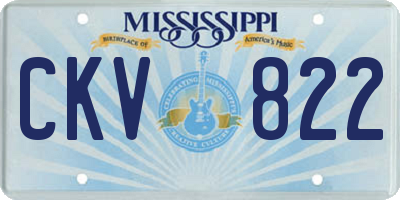 MS license plate CKV822
