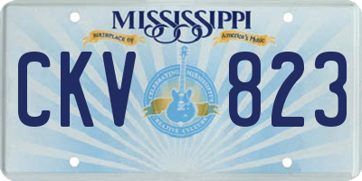 MS license plate CKV823