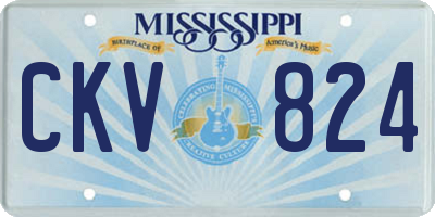 MS license plate CKV824