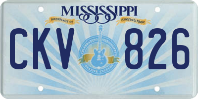 MS license plate CKV826