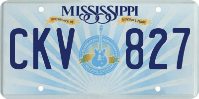 MS license plate CKV827