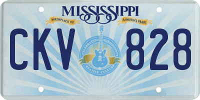 MS license plate CKV828