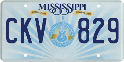 MS license plate CKV829