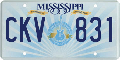 MS license plate CKV831
