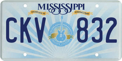 MS license plate CKV832