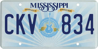 MS license plate CKV834