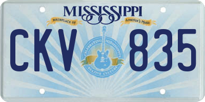 MS license plate CKV835
