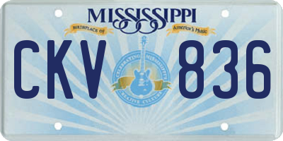 MS license plate CKV836