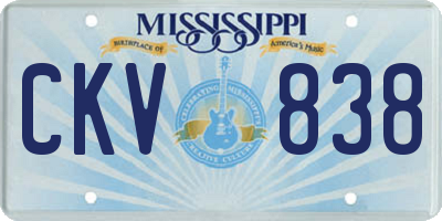 MS license plate CKV838