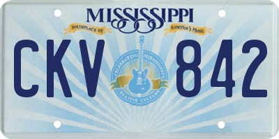 MS license plate CKV842