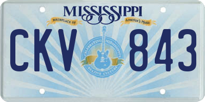 MS license plate CKV843