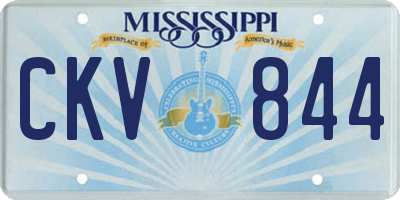 MS license plate CKV844