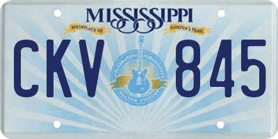 MS license plate CKV845
