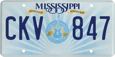 MS license plate CKV847