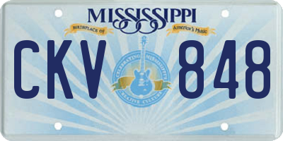 MS license plate CKV848