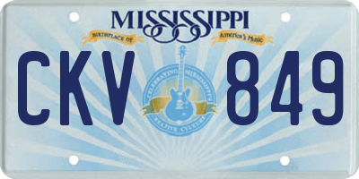 MS license plate CKV849