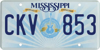 MS license plate CKV853